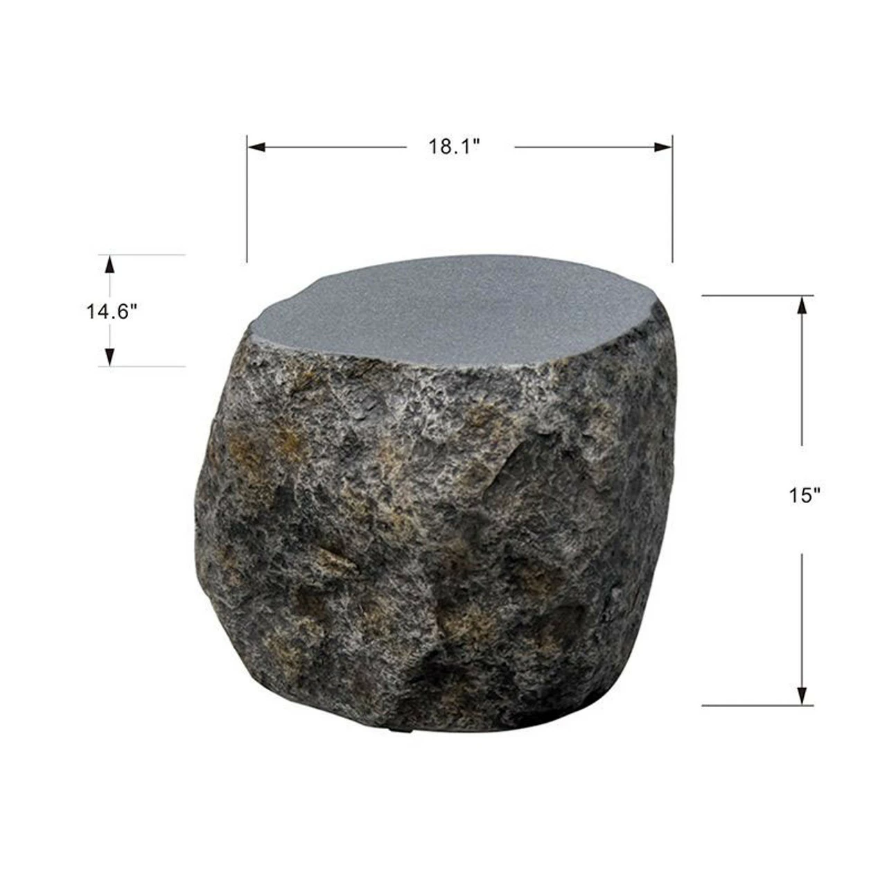 Elementi Boulder Seat 19" X 17" 5 Elementi Boulder Seat 19" X 17" - Image 3