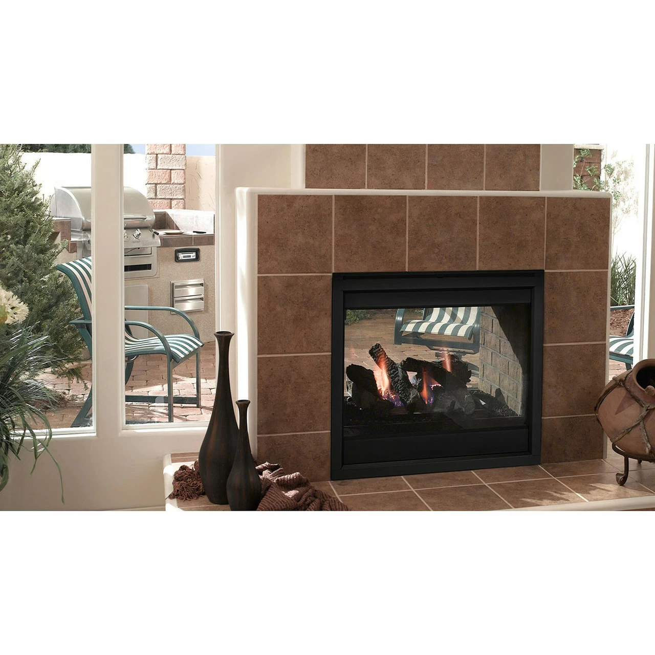 Twilight 36" Indoor/Outdoor See-Through Gas Fireplace | Majestic 5 Twilight 36" Indoor/Outdoor See-Through Gas Fireplace | Majestic - Image 3
