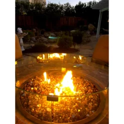 AMS Fire Pit Table Round Glass Wind Guard - 1/4" Thick Glass - Fire Flame Guard 17 AMS Fire Pit Table Round Glass Wind Guard - 1/4" Thick Glass - Fire Flame Guard -AMS FIREPLACE Sales ams glass wind flame guard with fire web 40390.1666899218