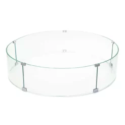 AMS Fire Pit Table Round Glass Wind Guard - 1/4" Thick Glass - Fire Flame Guard 14 AMS Fire Pit Table Round Glass Wind Guard - 1/4" Thick Glass - Fire Flame Guard -AMS FIREPLACE Sales ams wind guard 42 main web 68118.1666899219