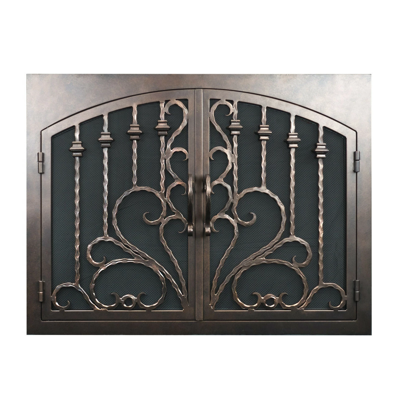 Arcadia Rectangular Inside Arch Fireplace Door - Wrought Iron 4 Arcadia Rectangular Inside Arch Fireplace Door - Wrought Iron - Image 2