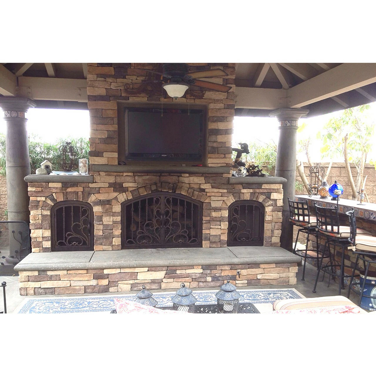 Arcadia Arched Fireplace Door - Wrought Iron 6 Arcadia Arched Fireplace Door - Wrought Iron - Image 4