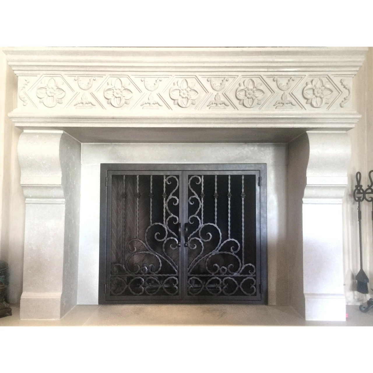 Arcadia Rectangular Fireplace Door - Wrought Iron 5 Arcadia Rectangular Fireplace Door - Wrought Iron - Image 3