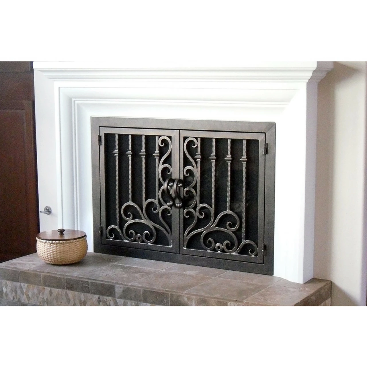 Arcadia Rectangular Fireplace Door - Wrought Iron 15 Arcadia Rectangular Fireplace Door - Wrought Iron - Image 13
