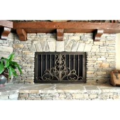 Arcadia Rectangular Fireplace Door - Wrought Iron 25 Arcadia Rectangular Fireplace Door - Wrought Iron -AMS FIREPLACE Sales arcadia 10 rectangular fireplace door web7 24656.1581639491