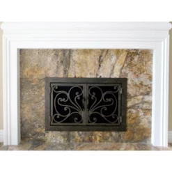 Azalea Rectangular Fireplace Door - Wrought Iron 16 Azalea Rectangular Fireplace Door - Wrought Iron -AMS FIREPLACE Sales azalea 6 06 web 56338.1581631319