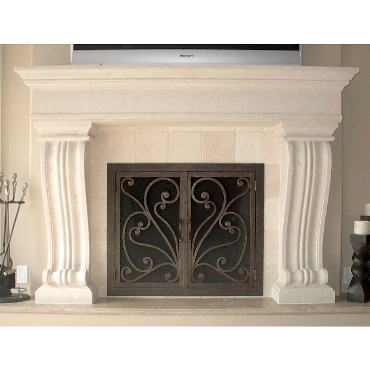 Azalea Rectangular Fireplace Door - Wrought Iron 9 Azalea Rectangular Fireplace Door - Wrought Iron - Image 7