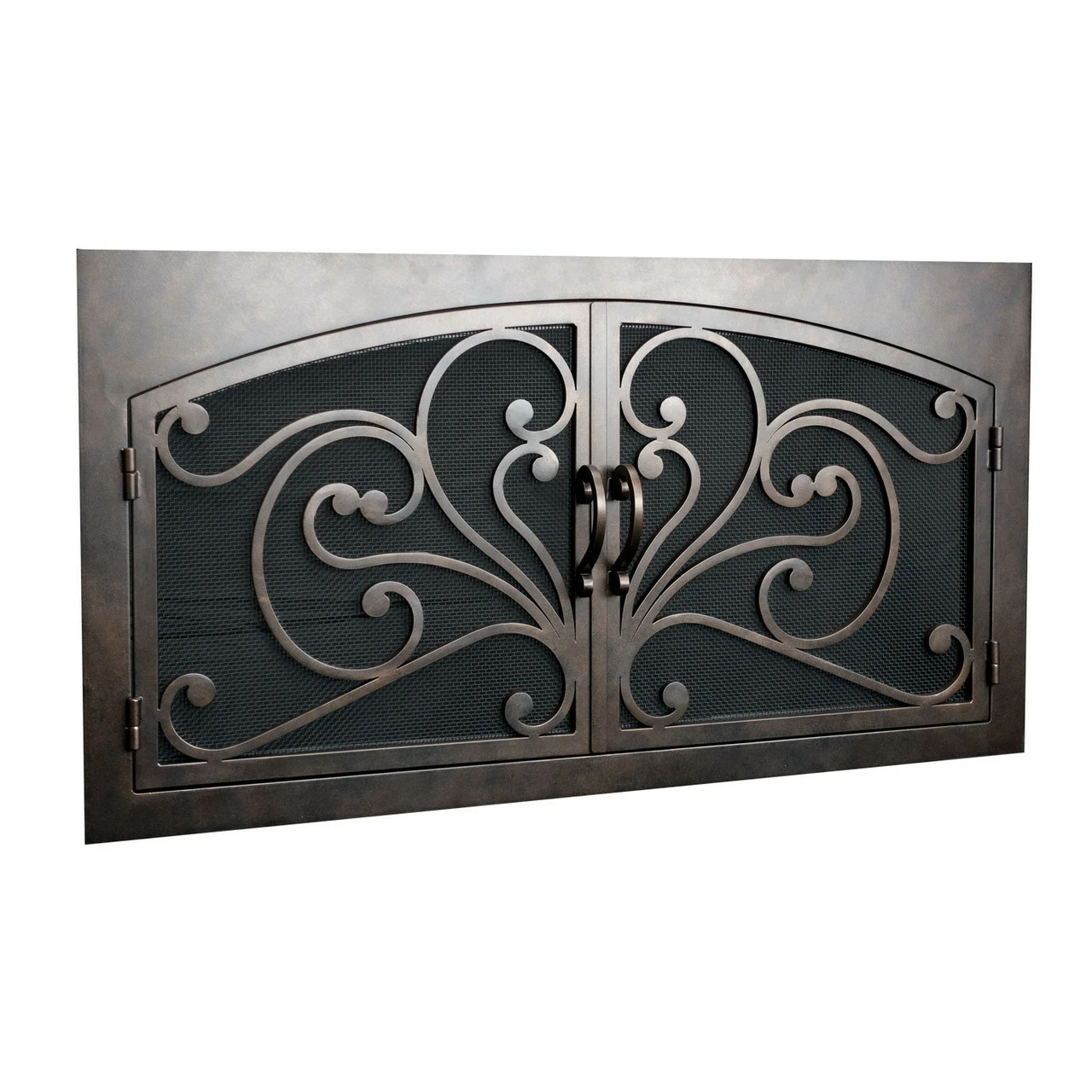 Azalea Rectangular Inside Arch Fireplace Door - Wrought Iron 4 Azalea Rectangular Inside Arch Fireplace Door - Wrought Iron - Image 2