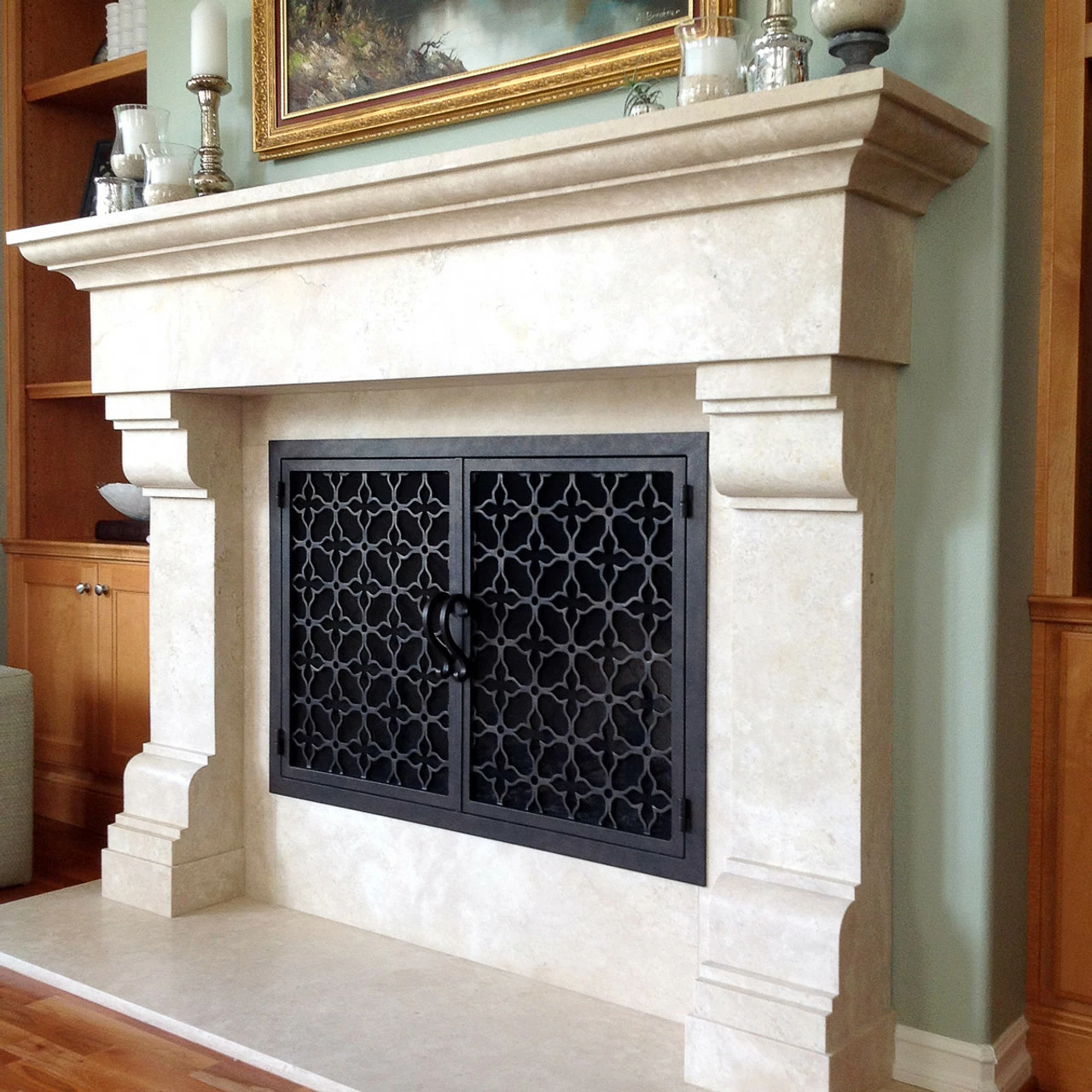 Batista Rectangular Fireplace Door - Wrought Iron 4 Batista Rectangular Fireplace Door - Wrought Iron - Image 2