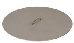 32” Circular 3/16” Brushed Aluminum Fire Pit Cover + 1 Handle: For 30” Opening