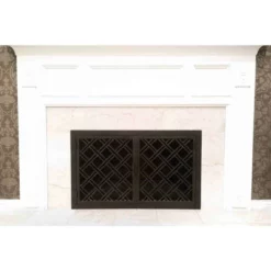 Beacons Rectangular Fireplace Door - Wrought Iron