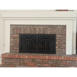 Belvoir Rectangular Fireplace Door - Wrought Iron