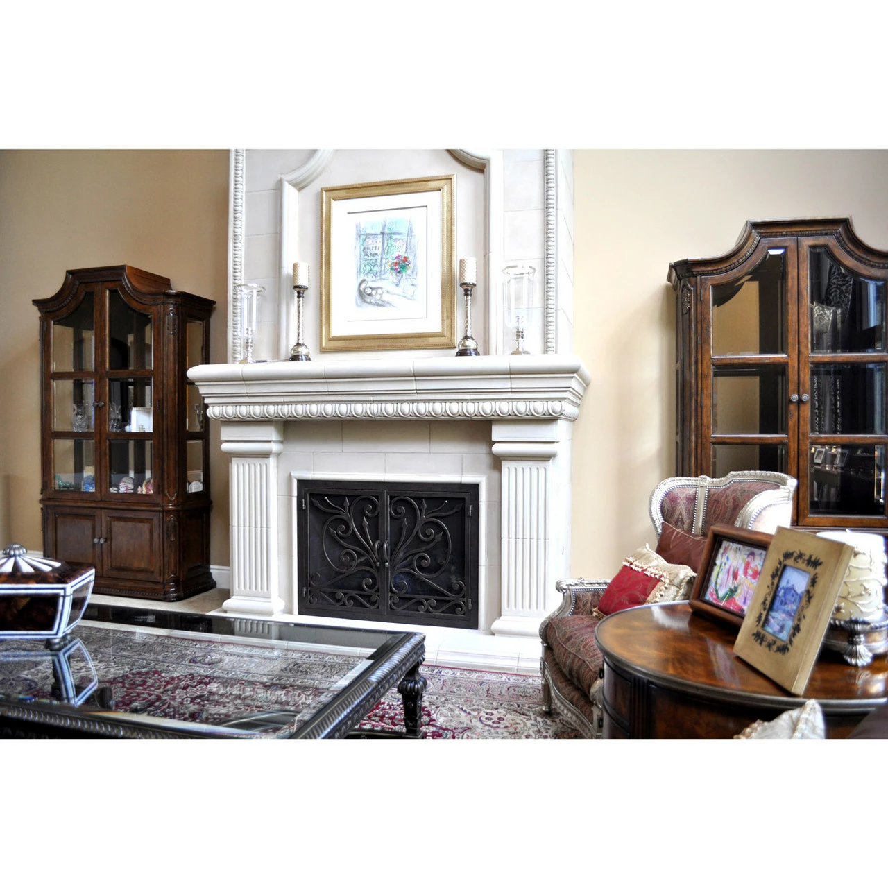 Big Sur Rectangular Fireplace Door - Wrought Iron 4 Big Sur Rectangular Fireplace Door - Wrought Iron - Image 2