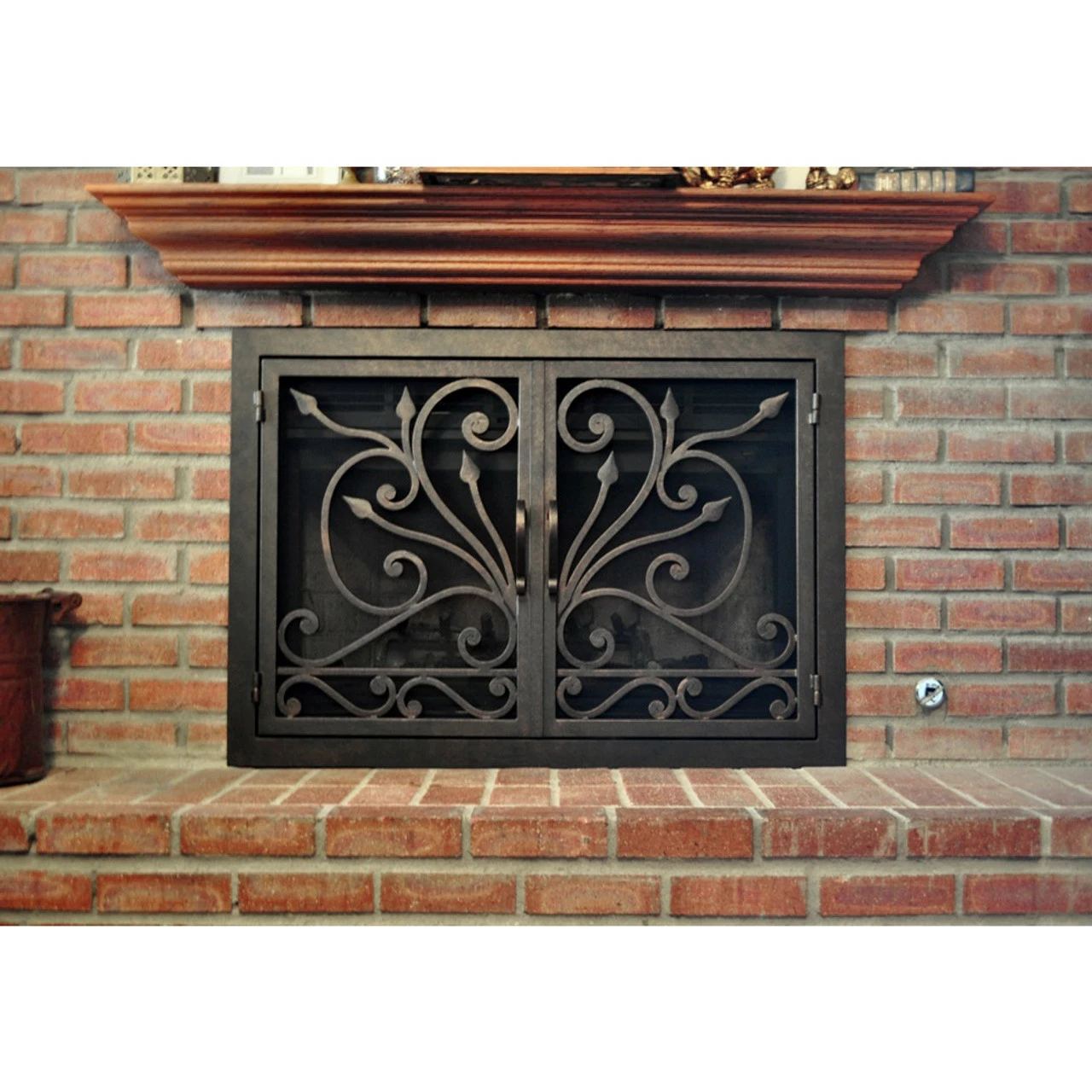 Big Sur Rectangular Fireplace Door - Wrought Iron 6 Big Sur Rectangular Fireplace Door - Wrought Iron - Image 4