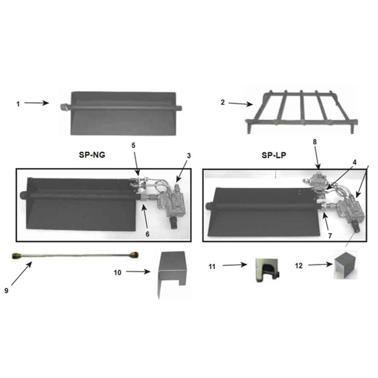 Hearth Kits Sand Pan Burners For Single-Sided Fireplaces 18" Safety Pilot Hearth Kit (Propane) | Majestic 4 Hearth Kits Sand Pan Burners For Single-Sided Fireplaces 18" Safety Pilot Hearth Kit (Propane) | Majestic - Image 2