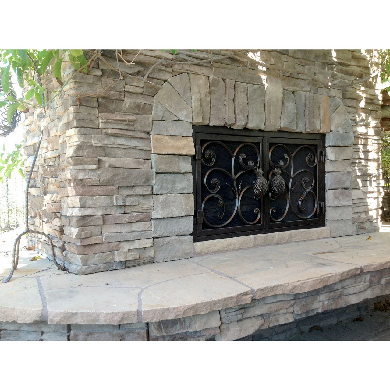 Breeze Rectangular Fireplace Door - Wrought Iron 2 Breeze Rectangular Fireplace Door - Wrought Iron