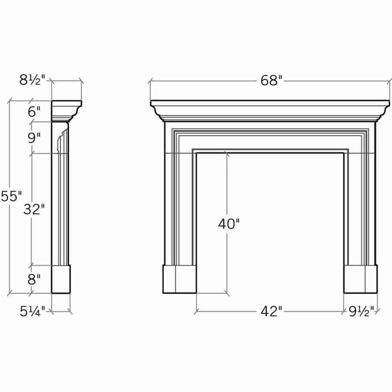 The Bryant - Concrete Fireplace Surround 4 The Bryant - Concrete Fireplace Surround - Image 2