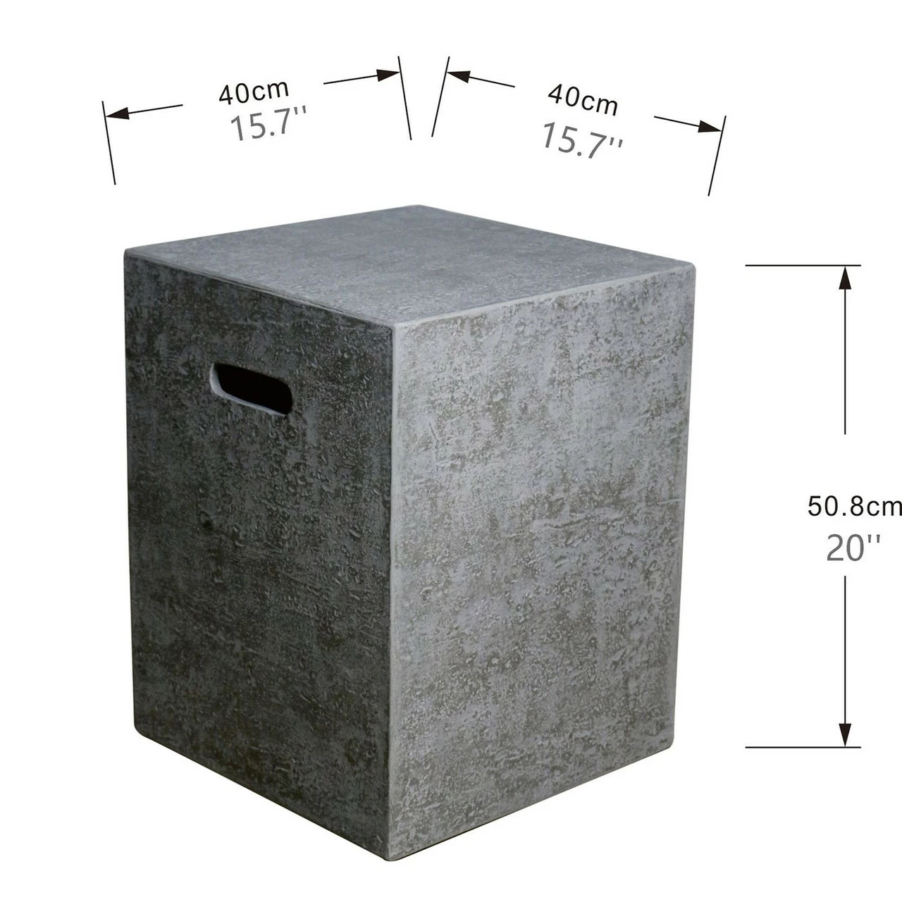Elementi Square Propane Tank Cover Travertine Texture 16" X 16" 4 Elementi Square Propane Tank Cover Travertine Texture 16" X 16" - Image 2