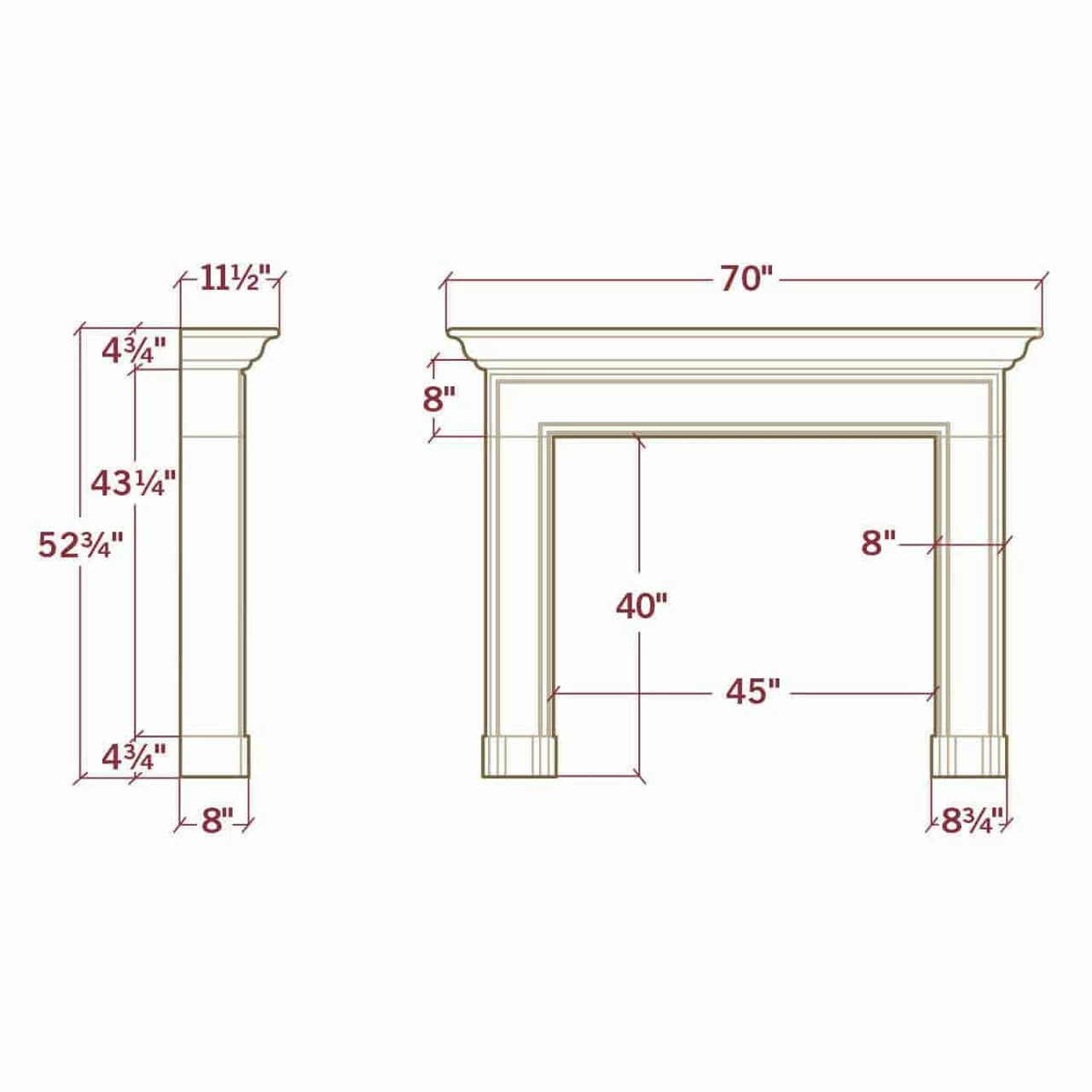 The Carmela - Concrete Fireplace Surround 4 The Carmela - Concrete Fireplace Surround - Image 2