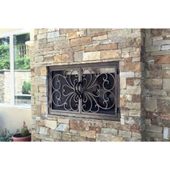 Classic Rectangular Fireplace Door - Wrought Iron -AMS FIREPLACE Sales classic 1 07 web 51944.1582137183