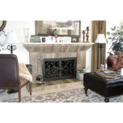 Classic Rectangular Fireplace Door - Wrought Iron -AMS FIREPLACE Sales classic 1 08 web 25607.1582137183
