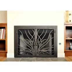 Coral Rectangular Fireplace Door - Wrought Iron -AMS FIREPLACE Sales coral 15 rectangular fireplace door web5 49317.1574815872