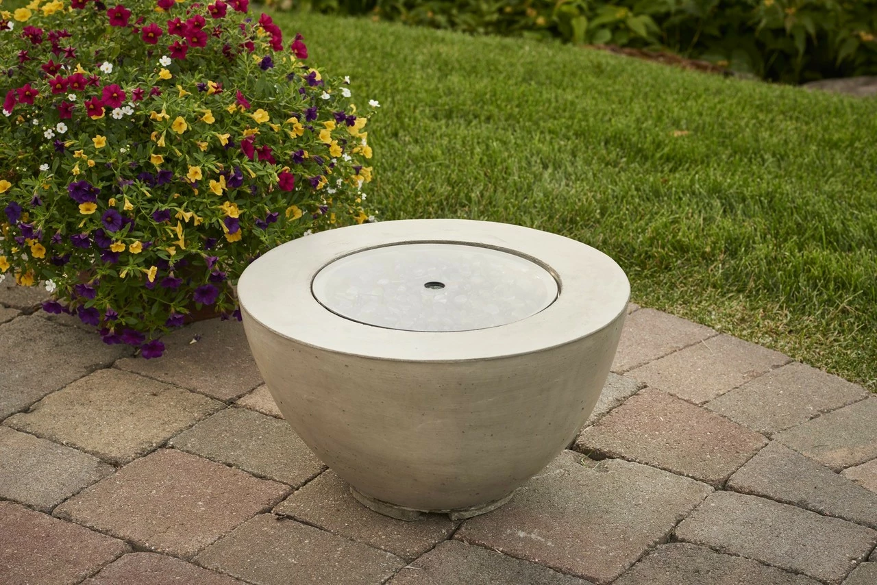 Outdoor GreatRoom Round Grey Glass Burner Cover For CF-12 - 12-R-GG-C 3 Outdoor GreatRoom Round Grey Glass Burner Cover For CF-12 - 12-R-GG-C