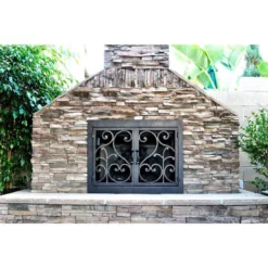 Del Mar Rectangular Fireplace Door - Wrought Iron 15 Del Mar Rectangular Fireplace Door - Wrought Iron -AMS FIREPLACE Sales del mar 12 rectangular fireplace door web2 18577.1575310733
