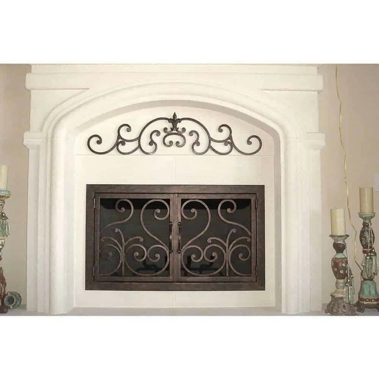 Del Mar Rectangular Fireplace Door - Wrought Iron 10 Del Mar Rectangular Fireplace Door - Wrought Iron - Image 8
