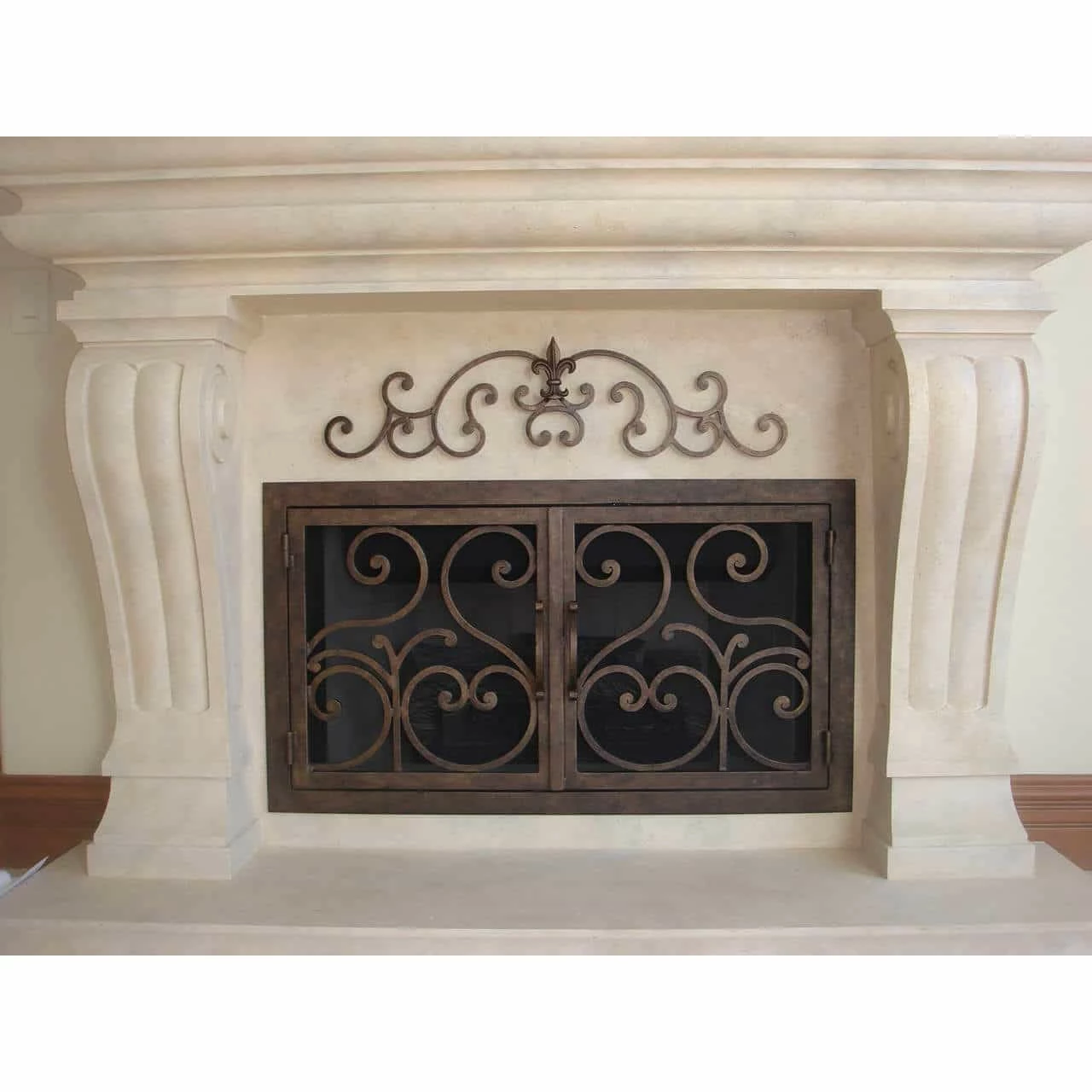 Del Mar Rectangular Fireplace Door - Wrought Iron 11 Del Mar Rectangular Fireplace Door - Wrought Iron - Image 9