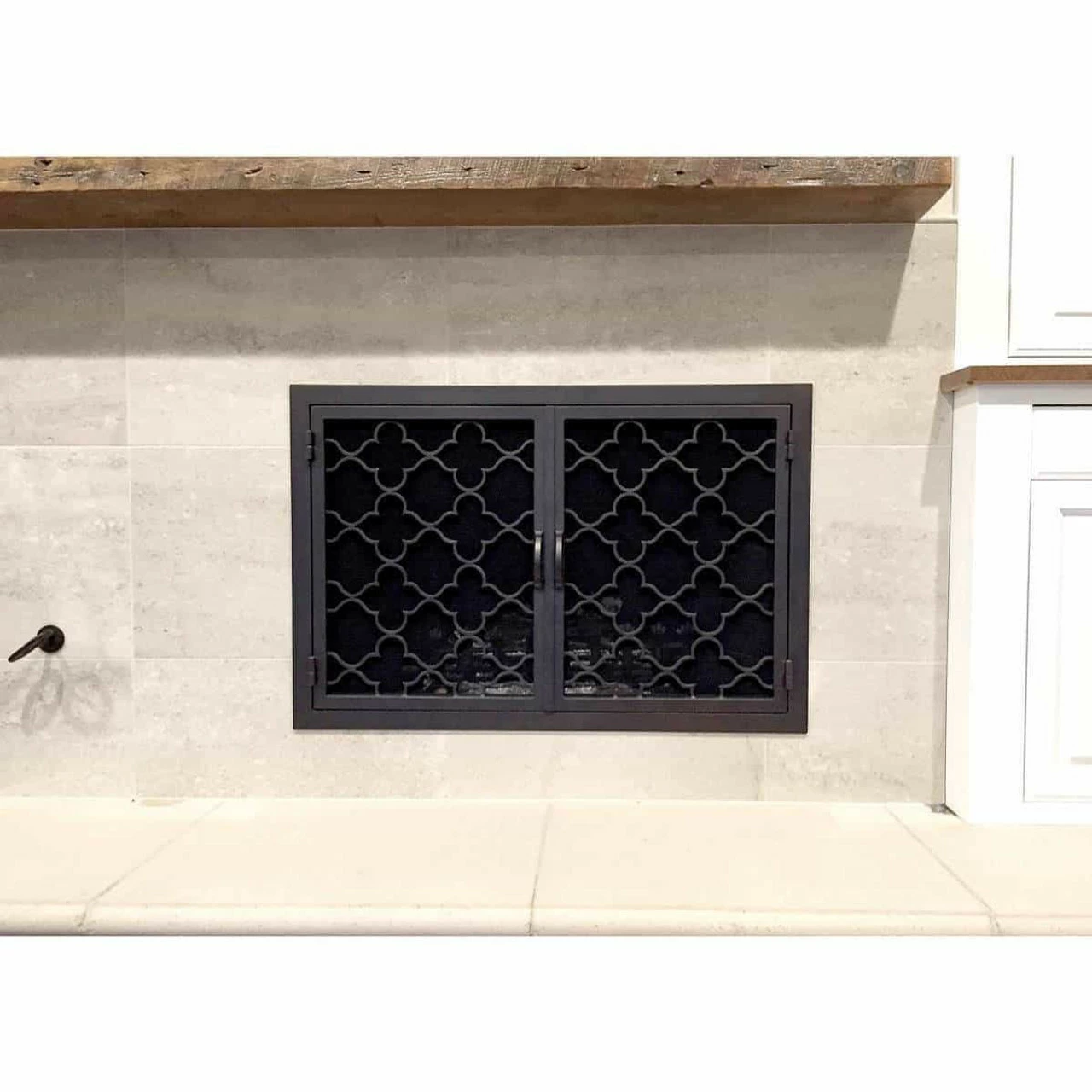 Encinitas Rectangular Fireplace Door - Wrought Iron 4 Encinitas Rectangular Fireplace Door - Wrought Iron - Image 2