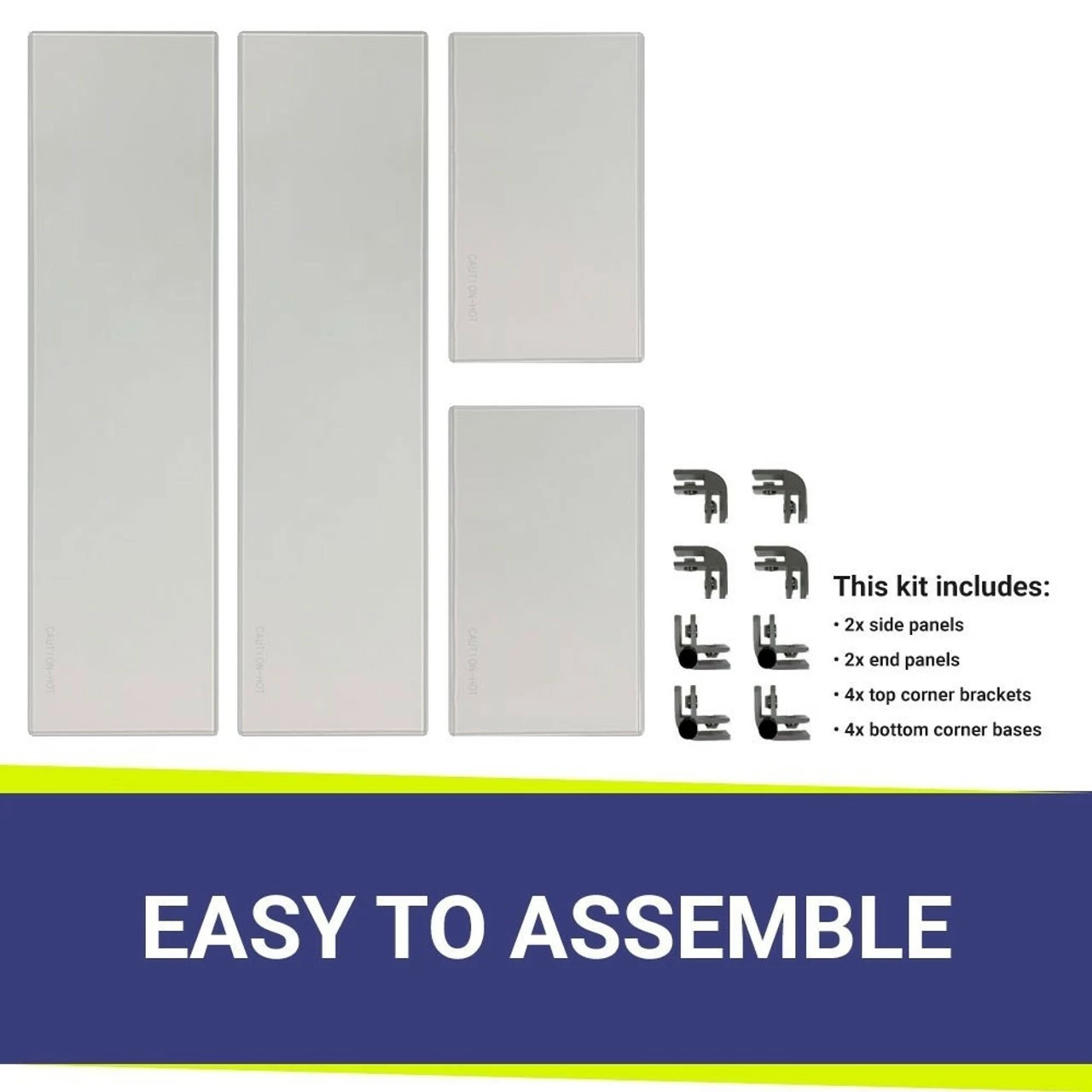 18" Rectangular Glass Wind And Flame Guard | American Fire Glass 6 18" Rectangular Glass Wind And Flame Guard | American Fire Glass - Image 4