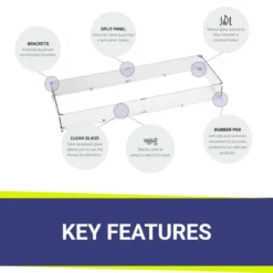 48" Rectangular Glass Wind And Flame Guard | American Fire Glass 8 48" Rectangular Glass Wind And Flame Guard | American Fire Glass -AMS FIREPLACE Sales fg afpp 48 bubbles 18176.1615938054