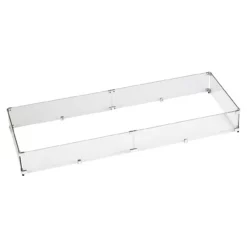48" Rectangular Glass Wind And Flame Guard | American Fire Glass