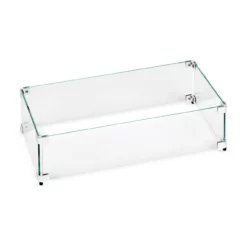 30" Rectangular Glass Wind And Flame Guard | American Fire Glass