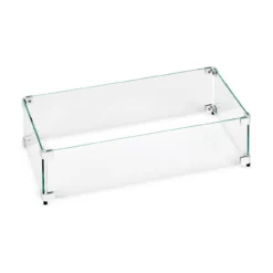 24" Rectangular Glass Wind And Flame Guard | American Fire Glass