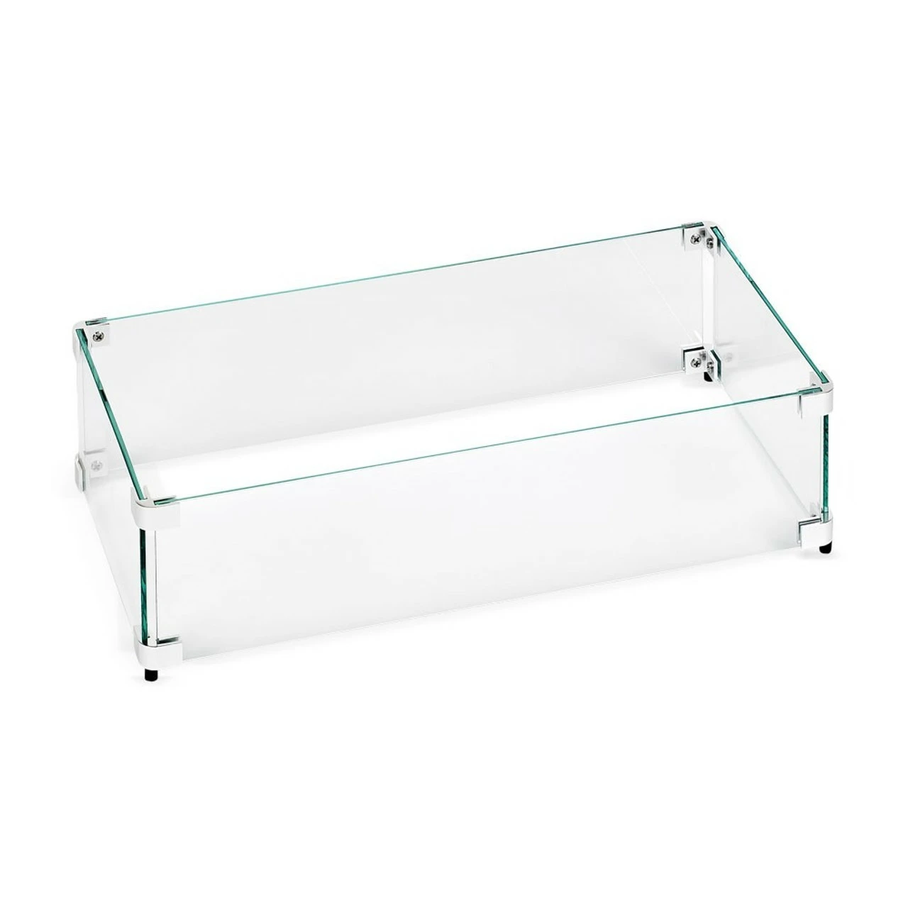 24" Rectangular Glass Wind And Flame Guard | American Fire Glass 3 24" Rectangular Glass Wind And Flame Guard | American Fire Glass