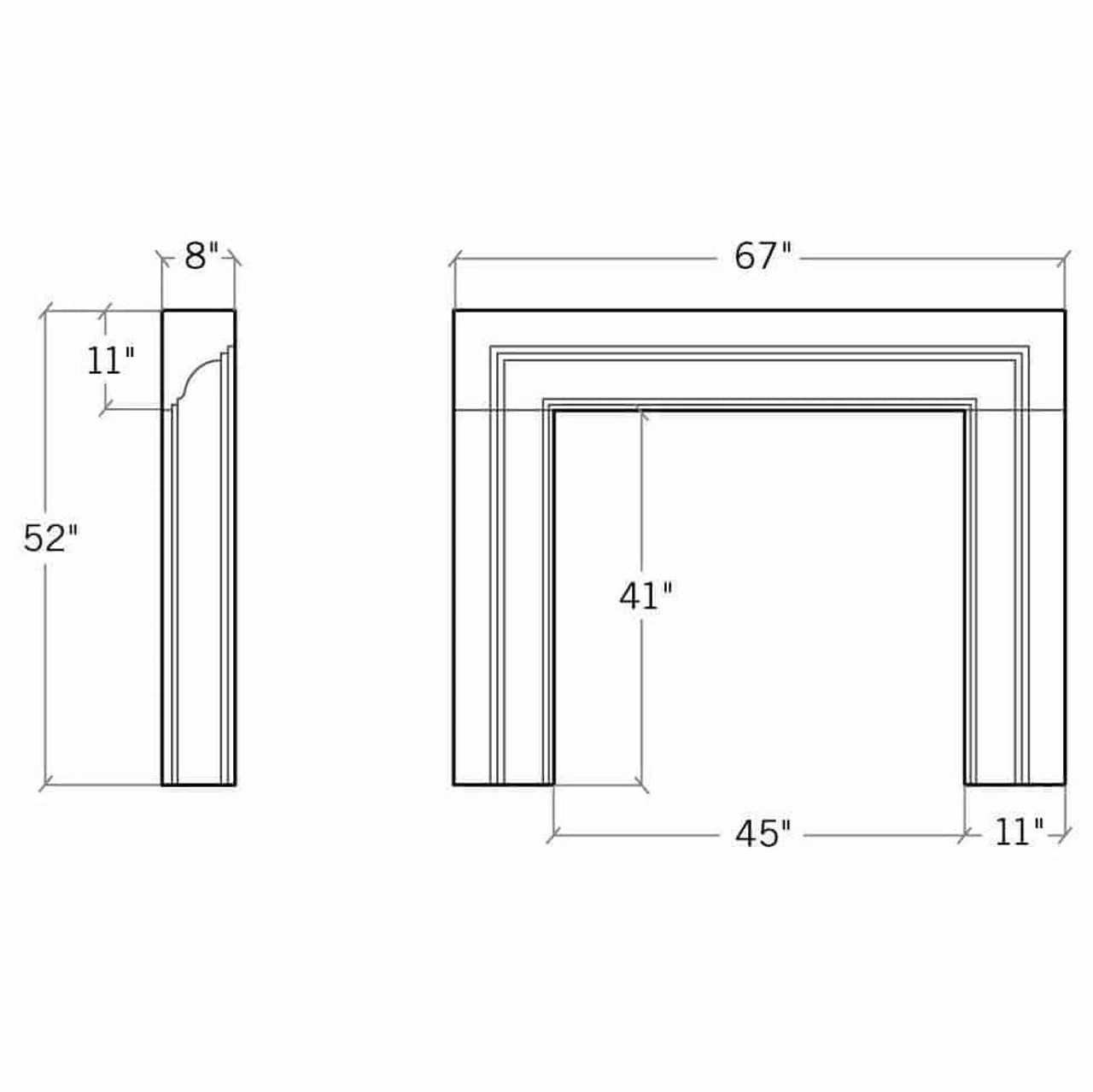 The Giada - Concrete Fireplace Surround 4 The Giada - Concrete Fireplace Surround - Image 2