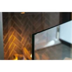 Manhattan Modern Freestanding Glass Fireplace Screen | AMS Fireplace -AMS FIREPLACE Sales glass screen ams fireplace 3 web 69469.1574117834