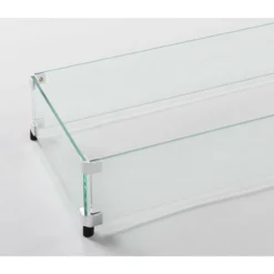Folding Glass Wind Guard For 12" X 72" Linear Burner - Outdoor GreatRoom 5 Folding Glass Wind Guard For 12" X 72" Linear Burner - Outdoor GreatRoom -AMS FIREPLACE Sales glassguardlinearcloseup 42116.1659009470.1280.1280 12246.1659009840