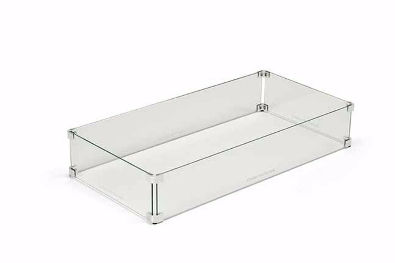 55 In X 15 In Linear Tempered Glass Wind Guard - HPC 3 55 In X 15 In Linear Tempered Glass Wind Guard - HPC