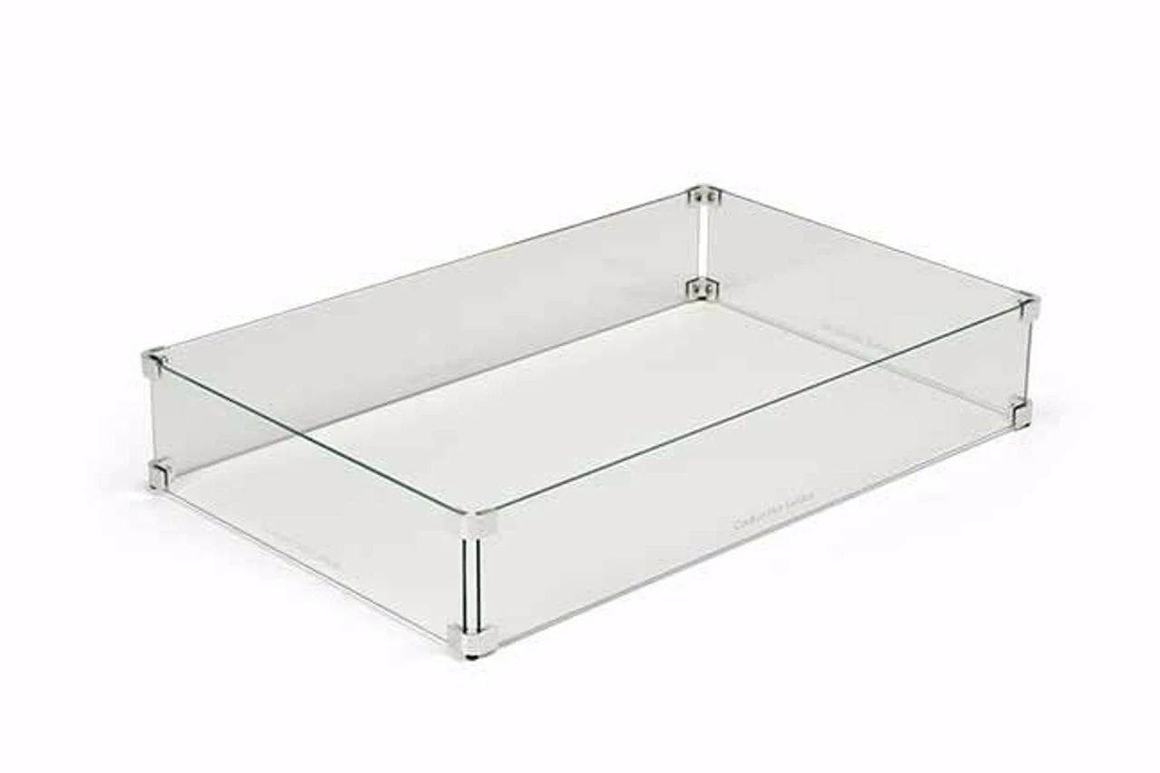 31 In X 19 In Rectangle Tempered Glass Wind Guard - HPC 3 31 In X 19 In Rectangle Tempered Glass Wind Guard - HPC