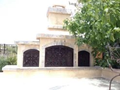 AMS FIREPLACE Sales 19 Rancho Santa Fe Arched Fireplace Door - Wrought Iron