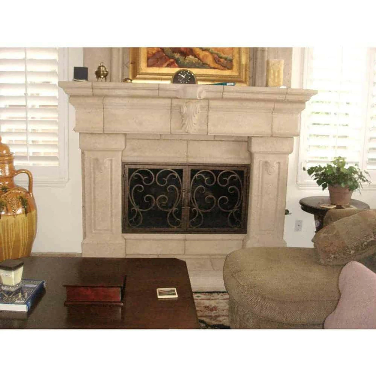 Kabuto Rectangular Fireplace Door - Wrought Iron 4 Kabuto Rectangular Fireplace Door - Wrought Iron - Image 2
