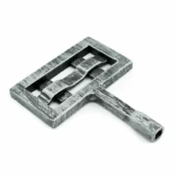 Square Knit Fireplace Key - Brushed Pewter