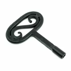 Traditional Oval Fireplace Key - Black