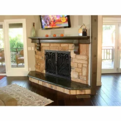 La Jolla Rectangular Fireplace Door - Wrought Iron 10 La Jolla Rectangular Fireplace Door - Wrought Iron -AMS FIREPLACE Sales la jolla 44 fireplace door web4 46765.1575310541