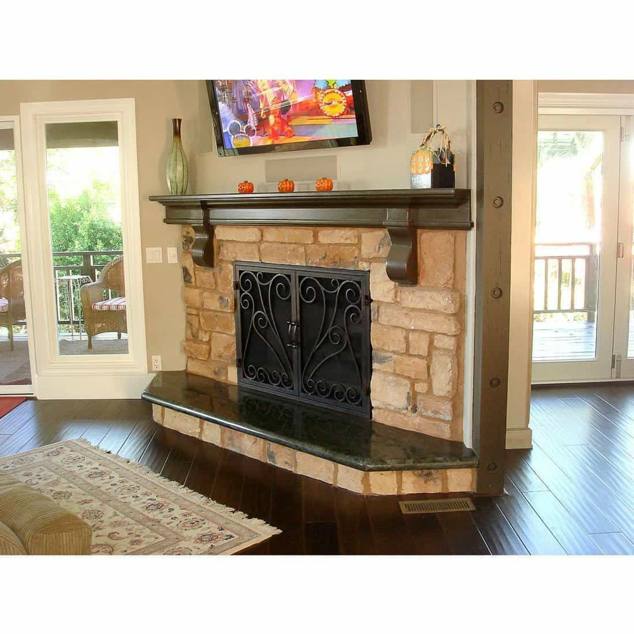 La Jolla Rectangular Fireplace Door - Wrought Iron 6 La Jolla Rectangular Fireplace Door - Wrought Iron - Image 4