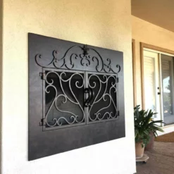 La Jolla Rectangular Fireplace Door - Wrought Iron 11 La Jolla Rectangular Fireplace Door - Wrought Iron -AMS FIREPLACE Sales la jolla 44 fireplace door web5 43743.1575310541