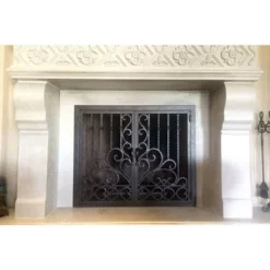 Lannister Rectangular Fireplace Door - Wrought Iron 8 Lannister Rectangular Fireplace Door - Wrought Iron -AMS FIREPLACE Sales lannister 42 fireplace door web2 43848.1574814975